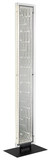 Globo LED Stehleuchte Mirrora 45W dimmbar Fernbedienung CCT warm-/tageslichtweiss Schwarz matt verspiegelt 3D Effekt Metall Glas 117cm