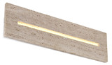 Globo LED Wandleuchte Rojas 17W warmweiss Weiß matt Metall Travertine Stein 40x11cm