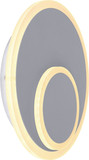 Globo LED Wandleuchte Villa 16W warmweiss grau Metall Ø25,5cm