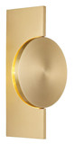Globo LED Wandleuchte Jasper 3W warmweiss Messingfarben matt Metall Aluminium 28x15cm