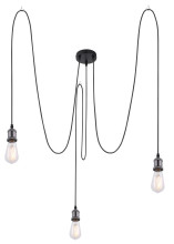 Globo Oliver E27 Hängeleuchte 3-fach 40W Schwarz, Metall 100cm A31-3