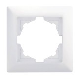 Gunsan Visage 1-fach Rahmen, Steckdosenblende für 1 Modul Weiss