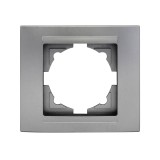 Gunsan Moderna 1-fach Rahmen für 1 Steckdose Schalter Dimmer Silber