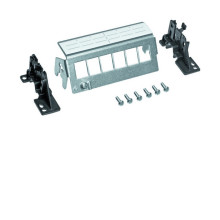 Hager FZ06MK Patch-Panel 6-fach, für Keystone, ohne Module, für Hutschiene oder geschraubt