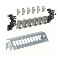 Hager FZ12MM Patch-Panel, univers 12-fachE-Dat inkl 6xRJ45 Module, f.Hutschiene/geschraubt