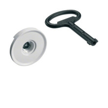 Hager FZ449N Schließung, univers, Doppelbart, 3mm, mit 1 Schlüssel, für Schrank IP44/54