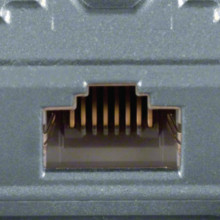 Hager G3139 Anschluss Dose 1x RJ45 geschirmt, Cat.6a, für Zentralscheibe UAE 1-fach, hfr