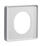 Hager G33749016 Blende CEE-Steckdose schnittkaschierend halogenfrei Oberteil 80mm verkehrsweiß