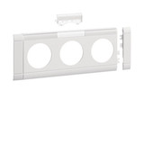 Hager GB080319016 Blende 3-fach Steckdose zu Oberteil 80mm beschriftbar anreihbar hfr verkehrsweiß