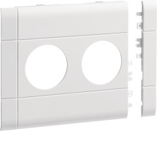 Hager GB100209016 Blende 2-fach Steckdose zu BRH 100mm anreihbar halogenfrei verkehrsweiß