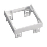 Hager GBVDMR45 Adapterrahmen 45x45mm aus Polyamid weiß für 1 Montageplatte Datentechnik