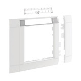 Hager GR0802A9016 Rahmenblende 55 modular OT 80 halogenfrei mit Beschriftungsfeld verkehrsweiß