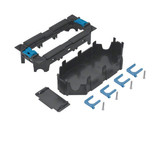 Hager GTVR300 Geräteträger f 3 Rastec 45 Geräte o 2 Tragstegger aus PA zu VQ06/VR06/VR10r, l