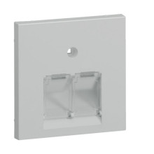 Hager GZUAE2A7035 Zentralscheibe UAE 2-fach, für Rahmenblende 55, hfr, lichtgrau