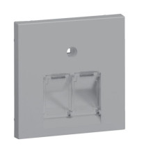 Hager GZUAE2ALAN Zentralscheibe UAE 2-fach, für Rahmenblende 55, hfr, lack alu