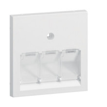 Hager GZUAE3A9016 Zentralscheibe UAE 3-fach für Rahmenblende 55 halogenfrei verkehrsweiß