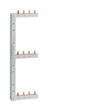 Hager KCF668S Phasenschiene senkrecht 63A links/rechts sym. L1L2L3N zu L1L2L3N 125mm 3-reihi