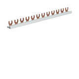 Hager KDN163A Phasenschiene 1 polig mit Gabelanschluss 10mm² 63A 12 Module