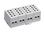 Hager KH35A Hauptleitungsabzweigklemme 4polig, 2x35mm²-2x25mm² je Pol, IP20, Farbe: Grau