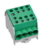 Hager KH35E8 Hauptleitungsabzweigklemme 1polig, 2x35mm²-6x25mm², IP20, Farbe: Grün