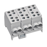 Hager KH35L3 Hauptleitungsabzweigklemme 3polig, 2x35mm²-2x25mm² je Pol, IP20, Farbe: Grau