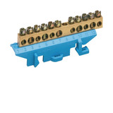 Hager KM11N Messingklemme, NZ-Zählertafel, N, 11 Klemmstellen