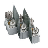 Hager L00M Sicherungsunterteil NH00 3x125A, 3fach Abgang je Pol, mit Buchsenklemme 3x16mm²