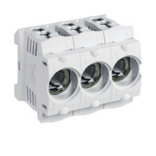 Hager LD046 Kunststoff-Sicherungssockel D02 E18 63A 3polig Hutschiene Rahmenklemme Abdeckung