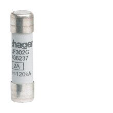 Hager LF302G Zylindersicherungen für industrielle Anwendungen 10x38mm gG 2A 500V AC 120kA