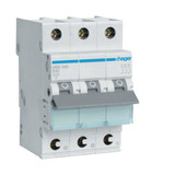 Hager MBS340 Leitungsschutzschalter 3 polig 6kA B-Charakteristik 40A QuickConnect 3 Module