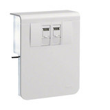 Hager SL201159079016 Geräteträger Datenanschluss 2xCat.6A zu SL 20x115mm verkehrsweiß