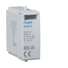Hager SPB015 Steckmodul T2 L-N Uc 275V Imax 40kA Up 1.35kV
