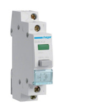 Hager SVN413 Druckschalter 16A 1 Schließer 230V AC mit Leuchtmelder grün 1PLE
