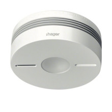 Hager TG551A Funk-Dualwarnmelder Komfort Q, IR- Alarmstopp, weiß