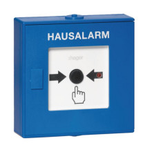 Hager TG558A Funk-Druckknopfmelder für TG55xA, Hausalarm, blau