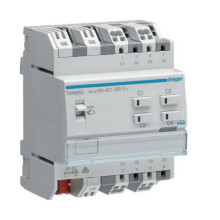 Hager TXA604D Schalt-/Jalousieaktor 4/2-fach KNX easy, 16A, C-Last