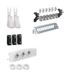 Hager UM00M1 Multimedia Kit,univers,m.3xSteckdose,12xPatchPanel m.6xRJ45,Geräte-u.Kabelhalter