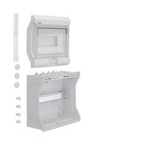 Hager VE110D Kleinverteiler, vector, APV, IP65, 10Modul, mit Einführungstüllen