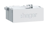 Hager ZZ45WAN2PP RJ45-Buchse in Patch/Patch Ausführung 180° für WAN-Anwendung, IP20, CAT 6A