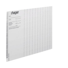 Hager ZZ90B Beschriftungsbögen, univers Z, Installationsnummer, DIN A4, 10 Stück