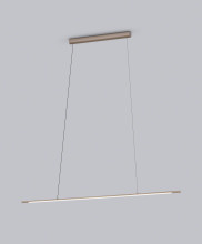 Helestra LEDA LED Pendelleuchte 12W dimmbar 90Ra warmweiss Coffee Aluminium satiniert 130cm