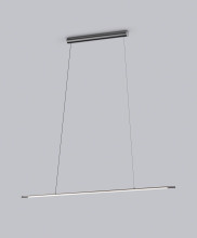 Helestra LEDA LED Pendelleuchte 12W dimmbar 90Ra warmweiss Titangrau eloxiert Aluminium satiniert 130cm