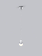 Helestra DUC LED Pendelleuchte 9W dimmbar IP44 90Ra warmweiss Chrom Aluminium satiniert Ø7cm