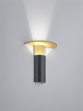 Helestra VIYA LED Wandleuchte 13W dimmbar 90Ra warmweiss Schwarz-Gold Aluminium