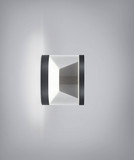 Helestra PORO LED Wandleuchte 7W dimmbar 90Ra warmweiss Mattschwarz Aluminium klar