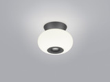 Helestra SAPO LED Deckenleuchte 12W dimmbar 90Ra warmweiss Mattschwarz Aluminium Opalglas weiß