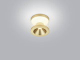 Helestra PORO LED Deckenleuchte 10W dimmbar 90Ra warmweiss Mattgold Aluminium klar