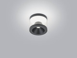 Helestra PORO LED Deckenleuchte 10W dimmbar 90Ra warmweiss Mattschwarz Aluminium klar