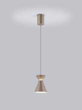Helestra LUK LED Pendelleuchte 12W dimmbar 90Ra warmweiss Coffee Aluminium satiniert Ø15cm