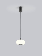 Helestra SAPO LED Pendelleuchte 12W dimmbar 90Ra warmweiss Mattschwarz Aluminium Opalglas weiß Ø20cm